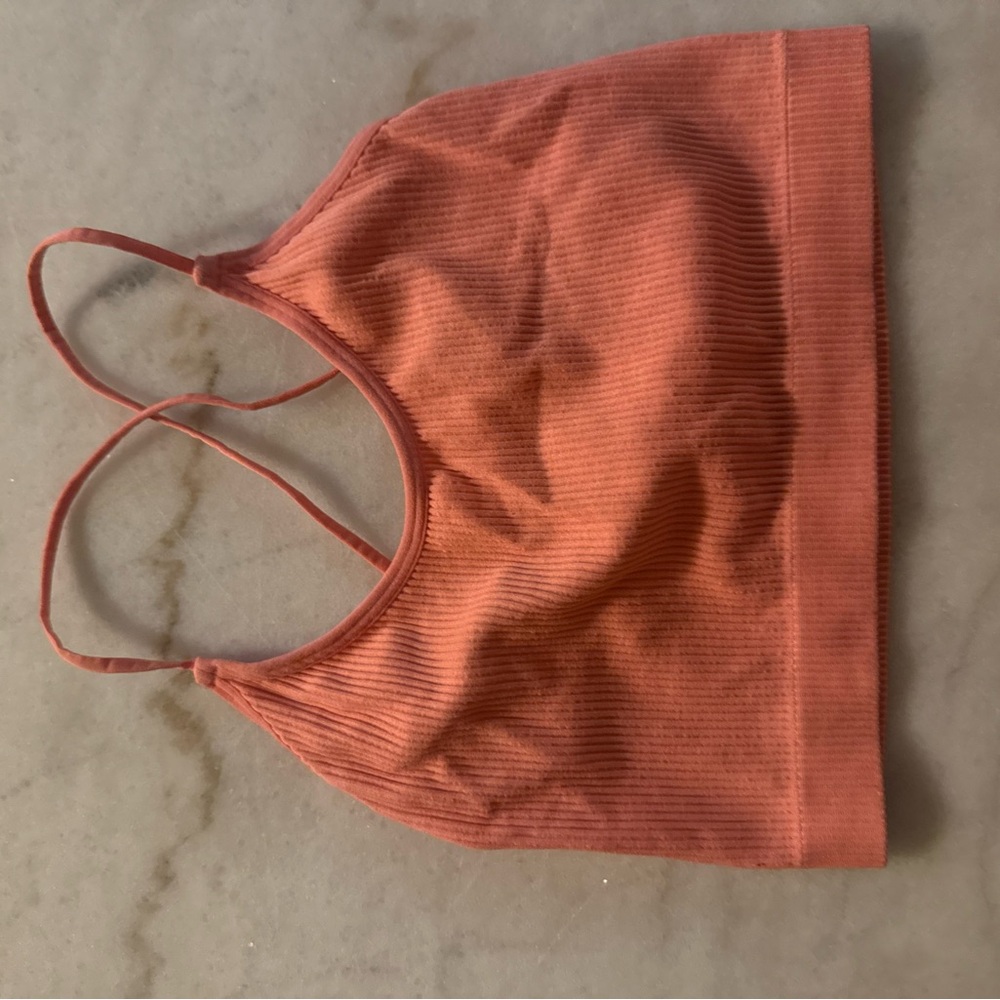 Ribbed Coral Bralette